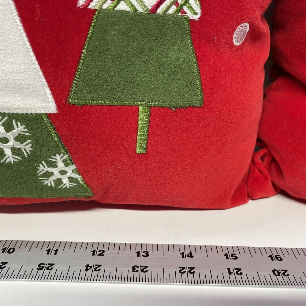 Christmas Tree Throw‎ Pillow Set Red Green Holiday Home Decor Festive 16